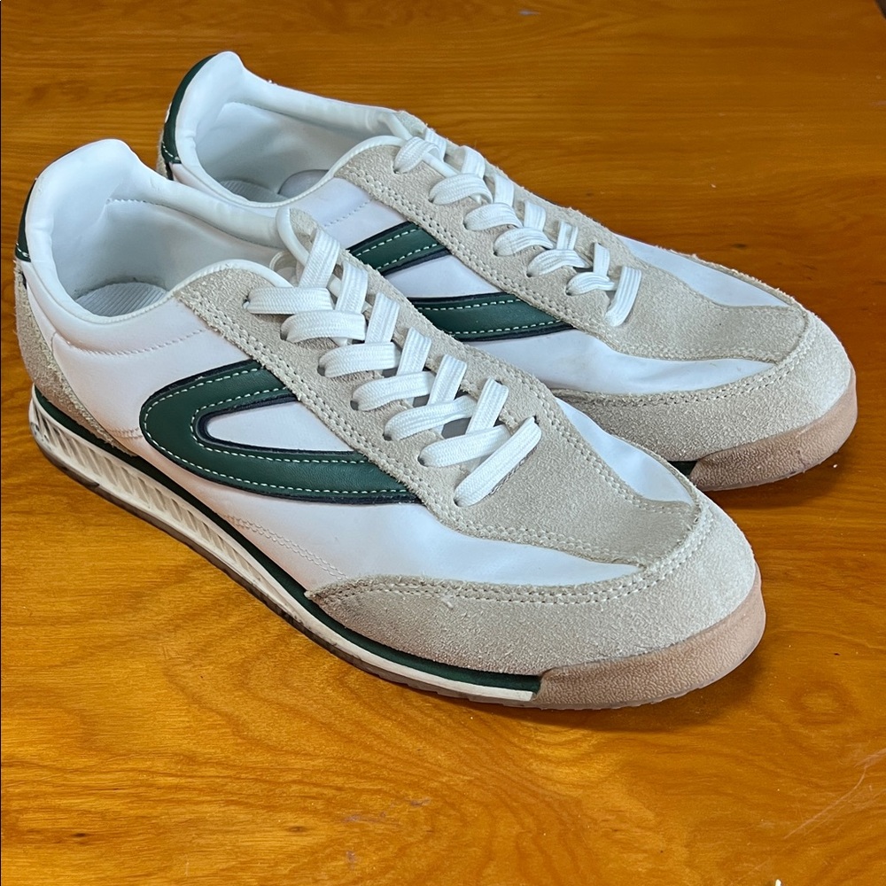 Tretorn Kristine White and Green Women’s Sneakers